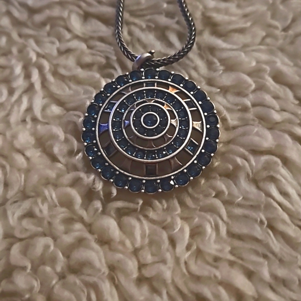 Touchstone Swarovski Crystal Denim Pendant